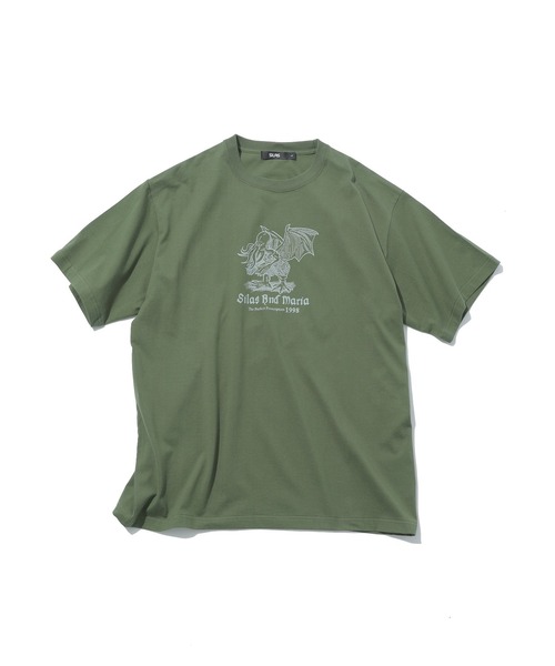 

Футболка с коротким рукавом, принт Great Old Ones Silas, зеленая