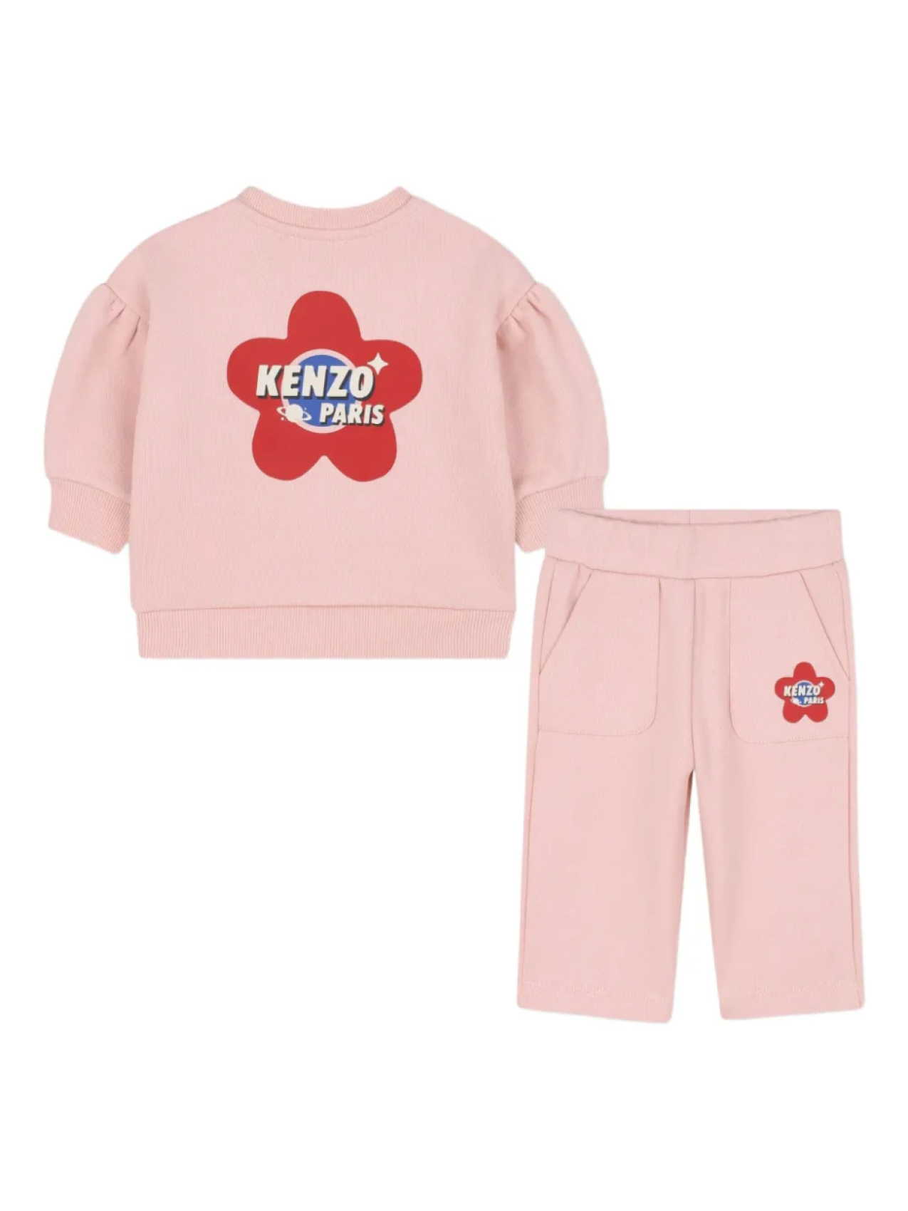Kenzo Kids спортивный костюм с объемными рукавами, розовый — фото 2