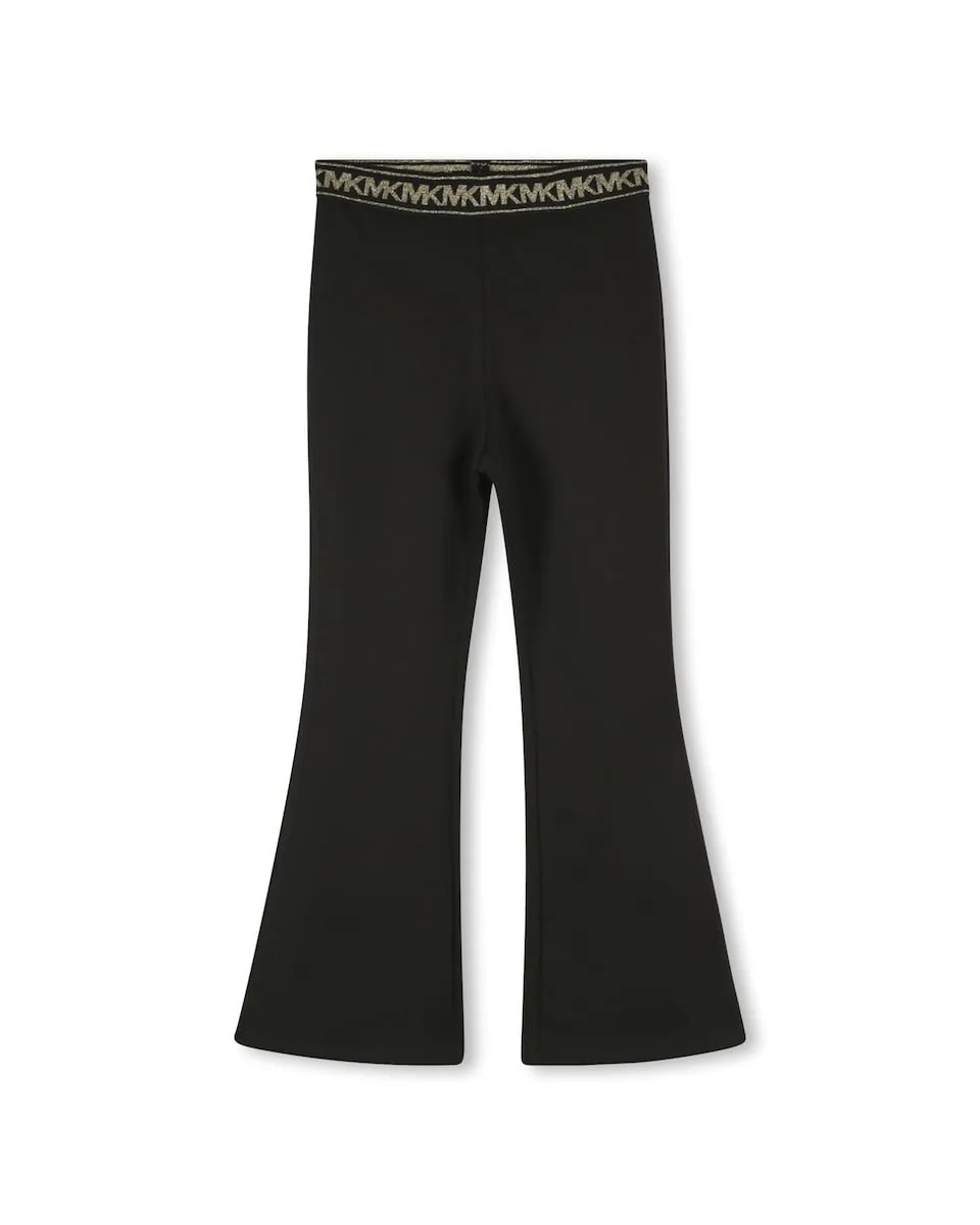 

Девичьи брюки однотонного черного цвета Michael Kors