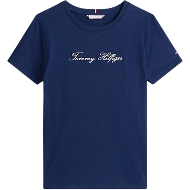 

Футболка из хлопка с вышитым логотипом Tommy Hilfiger, синий