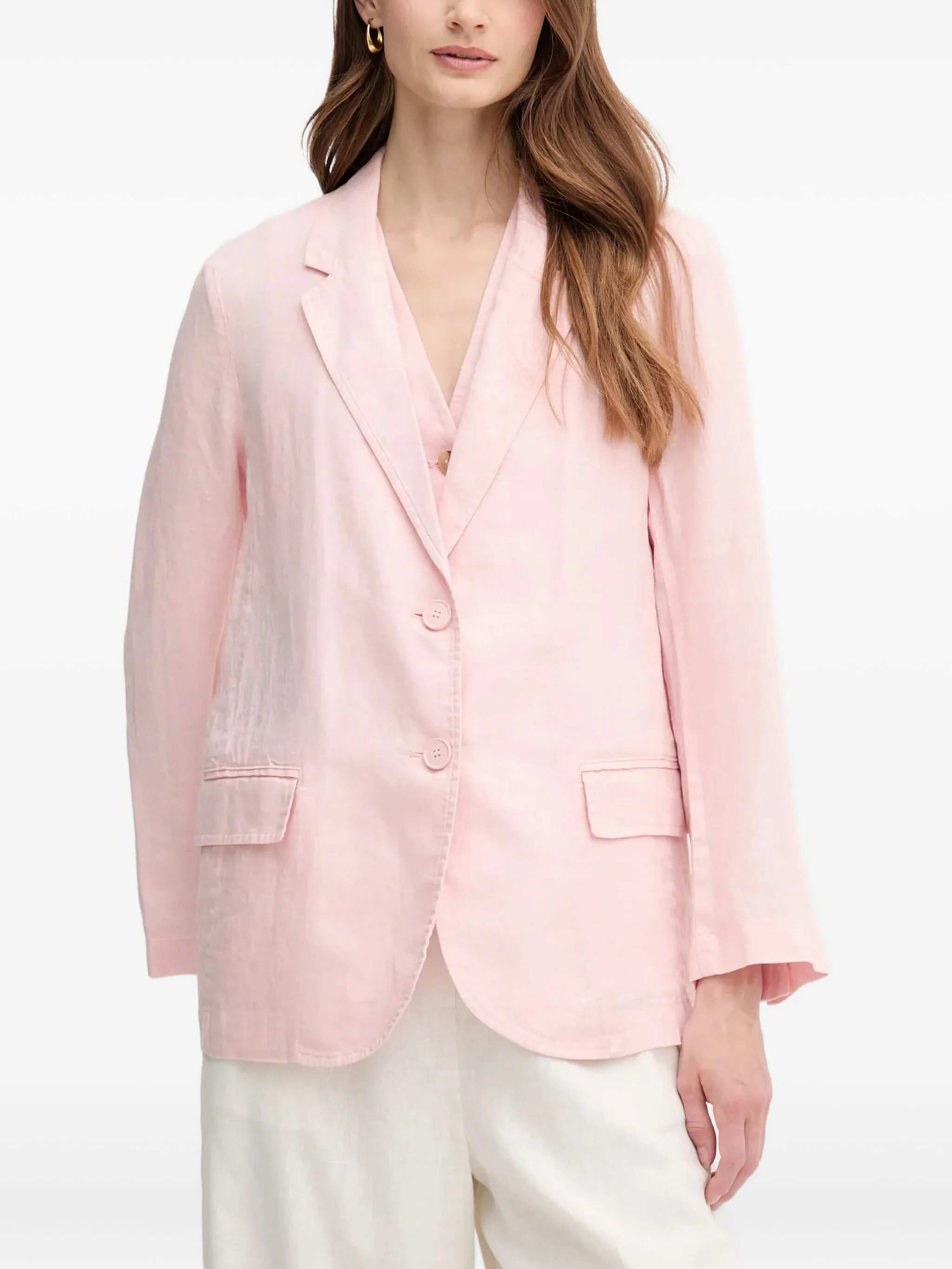 

Пиджак с заостренными лацканами Benetton, розовый