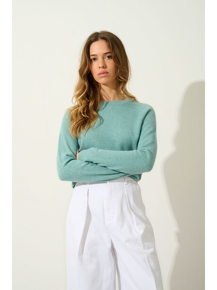 

AUTHENTIC CASHMERE Кашемировый свитер "Экрин" бирюзового цвета