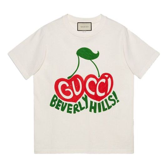 

Футболка beverly hills cherry t-shirt 'off white' Gucci, белый