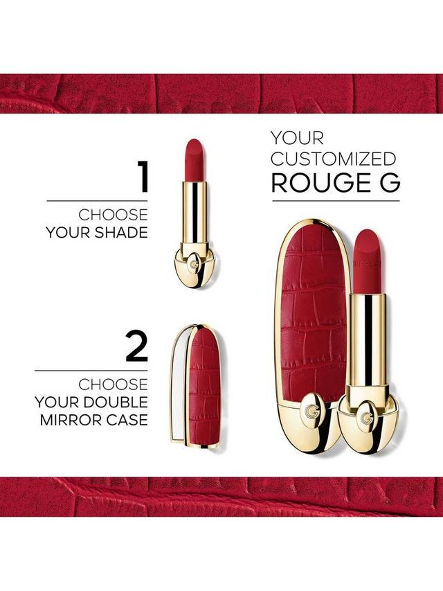 Rouge G The Refill настраиваемая помада Ultra-Care Velvet Guerlain, 555 Le Brique Ambré — фото 2