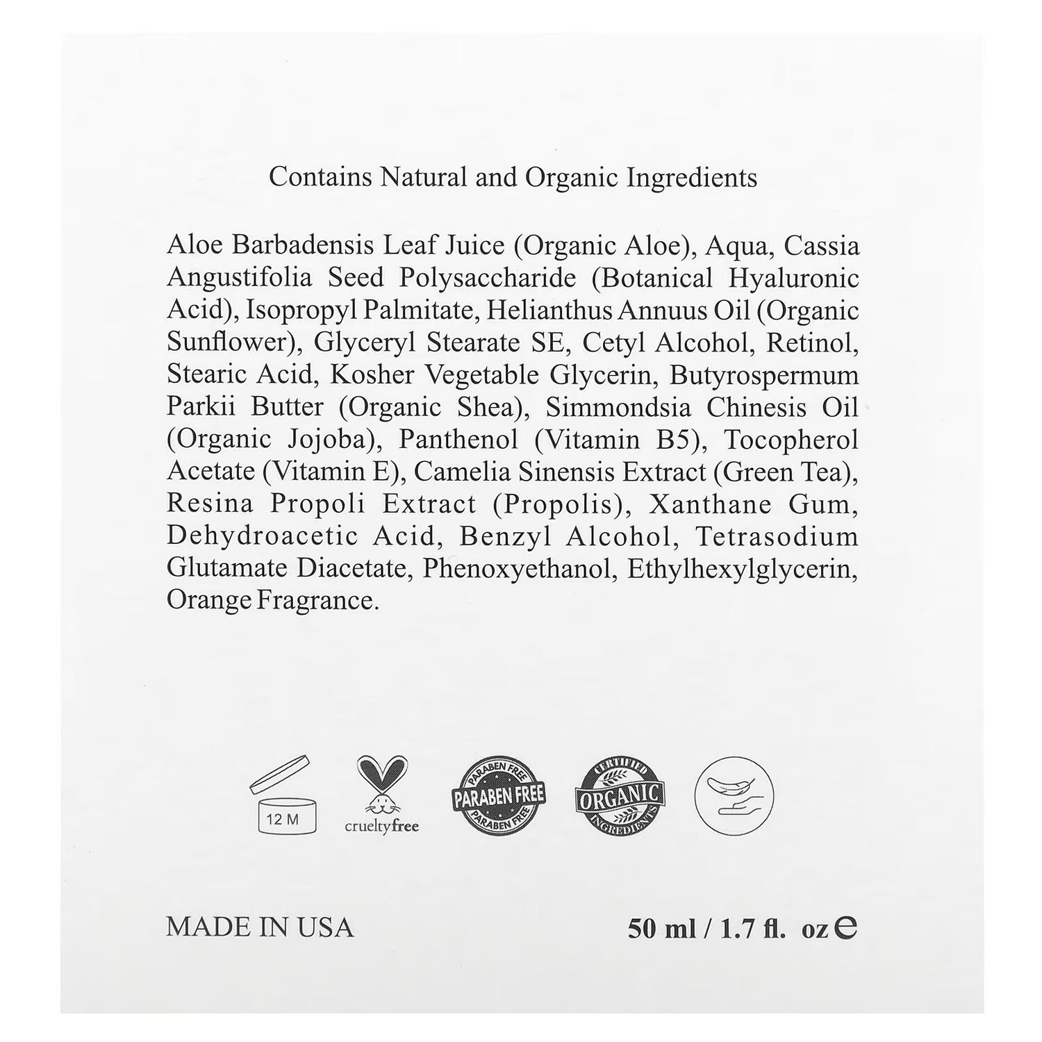 Крем для лица SPF KLEEM ORGANICS Усовершенствованный увлажняющий с ретинолом, антивозрастное средство,,7 жидких унции — фото 3