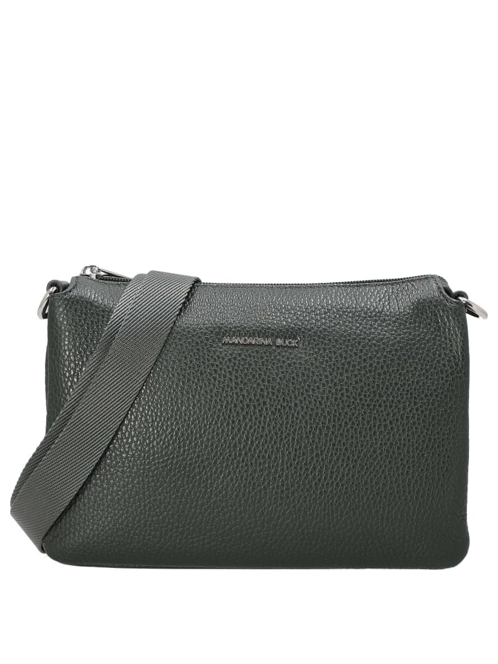 

Mandarina Duck Кожаная сумка Mellow Pochette - наплечная сумка 23 см (цвет сосновой зелени)