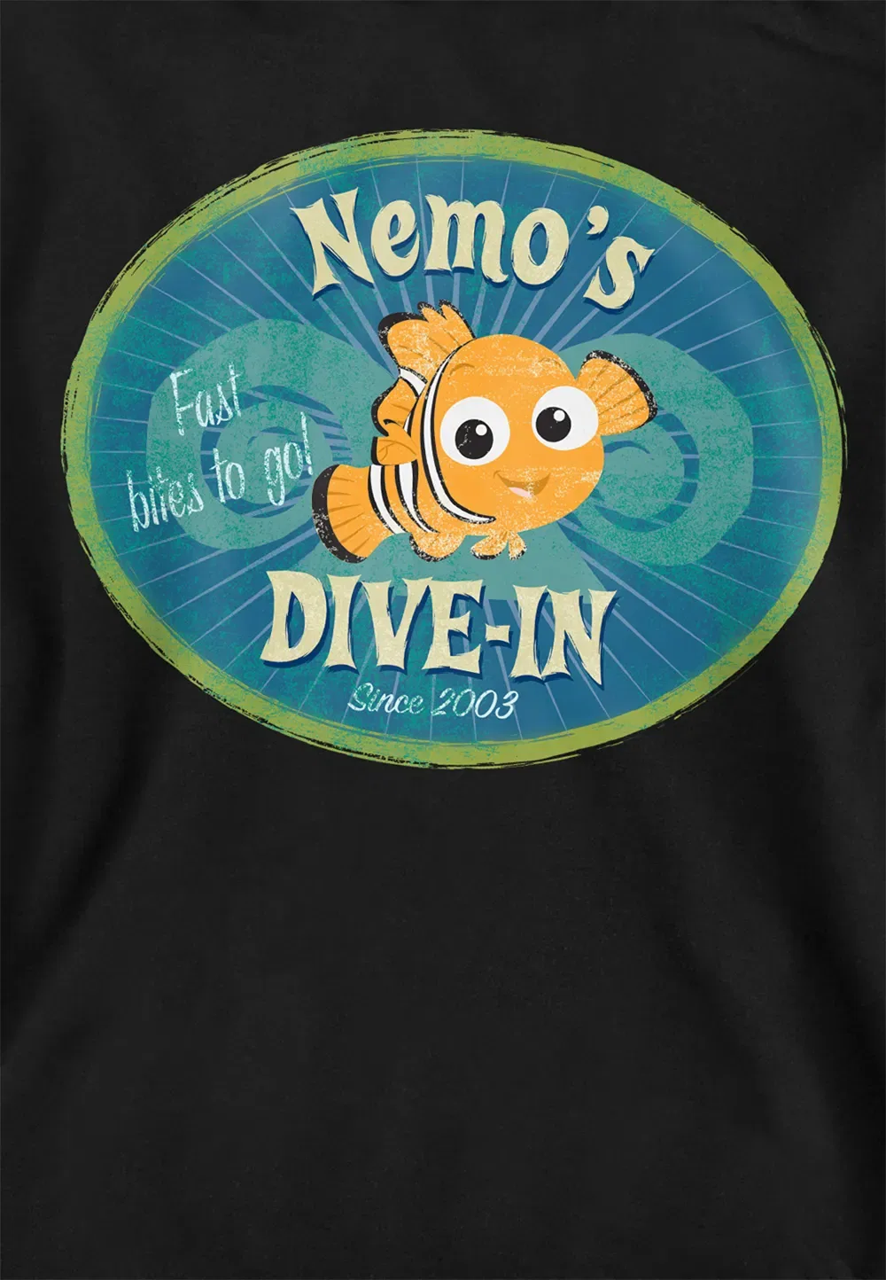Детский худи с принтом Finding Nemo Disney, черный — фото 2