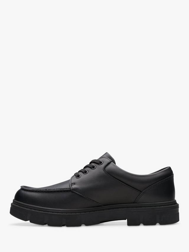 Школьные дерби Clarks Lorcam Edge из кожи, черные — фото 2
