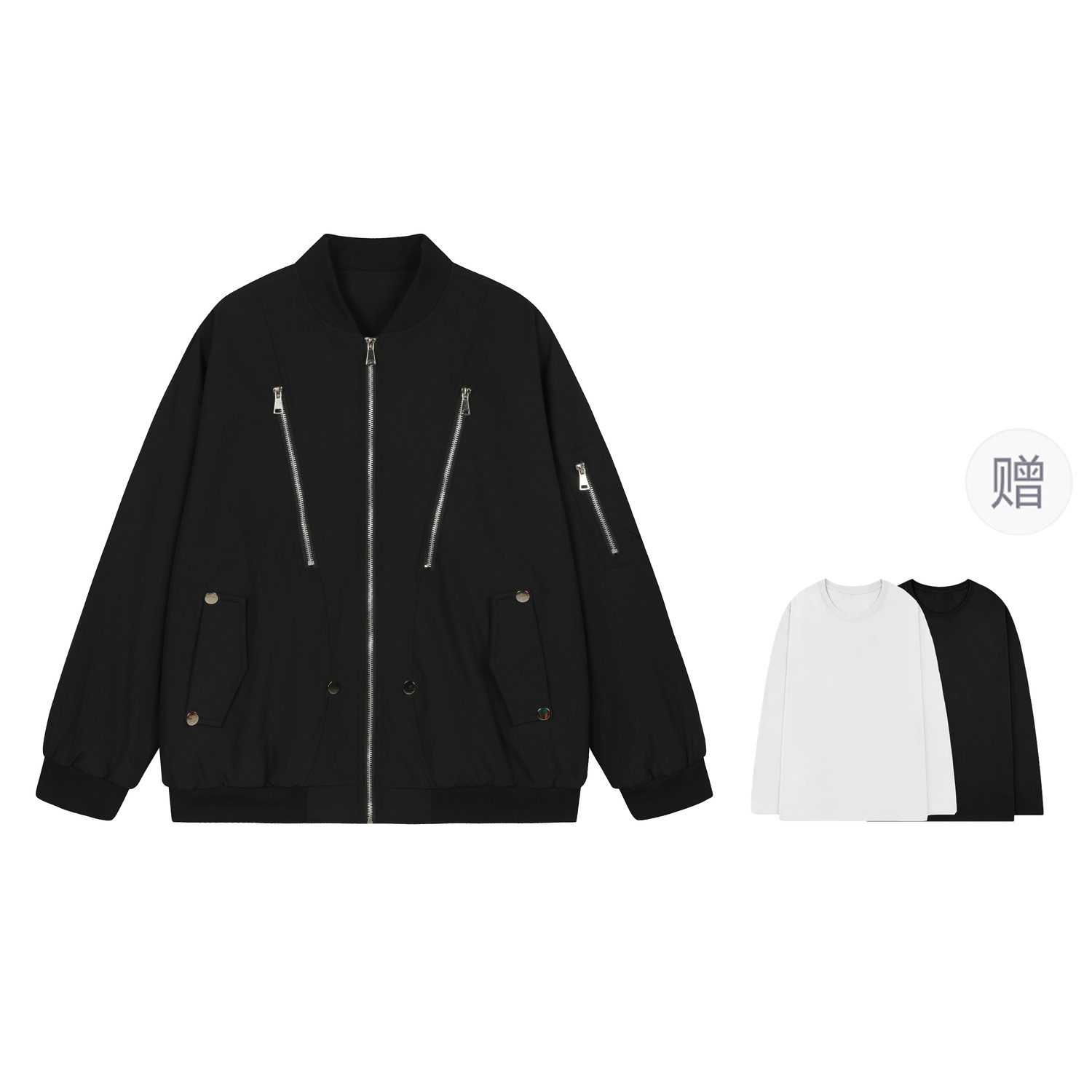 

BOBBY ABLEY Куртка Unisex, Black (Comes with Long-Sleeved T-Shirt)