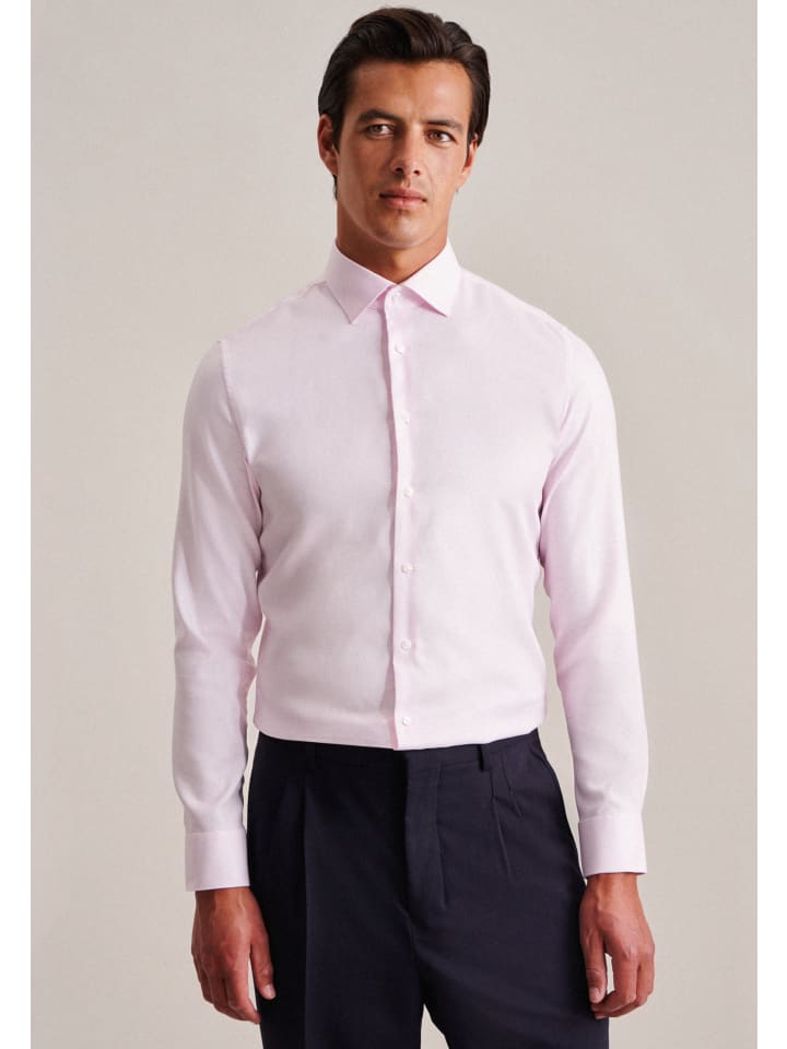 

Seidensticker Деловая рубашка приталенного кроя, розового цвета