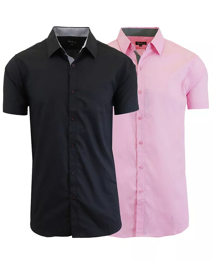 

Мужская рубашка на пуговицах Slim Fit, 2 шт Galaxy By Harvic, мультиколор