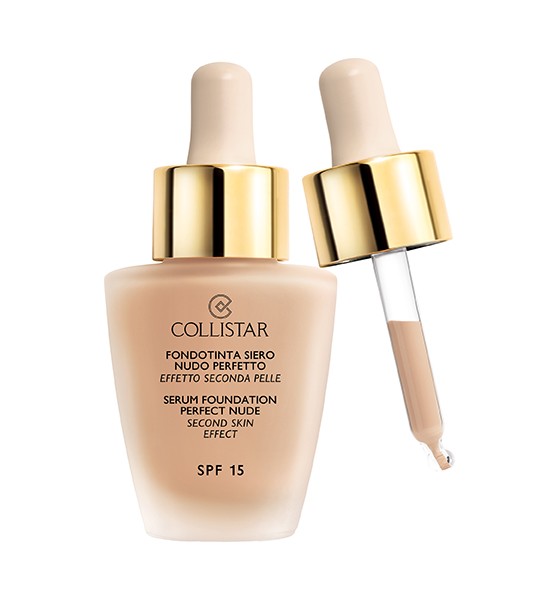 

Тональный крем + сыворотка serum foundation perfect nude spf15 Collistar, цвет nr. 4, 30 мл