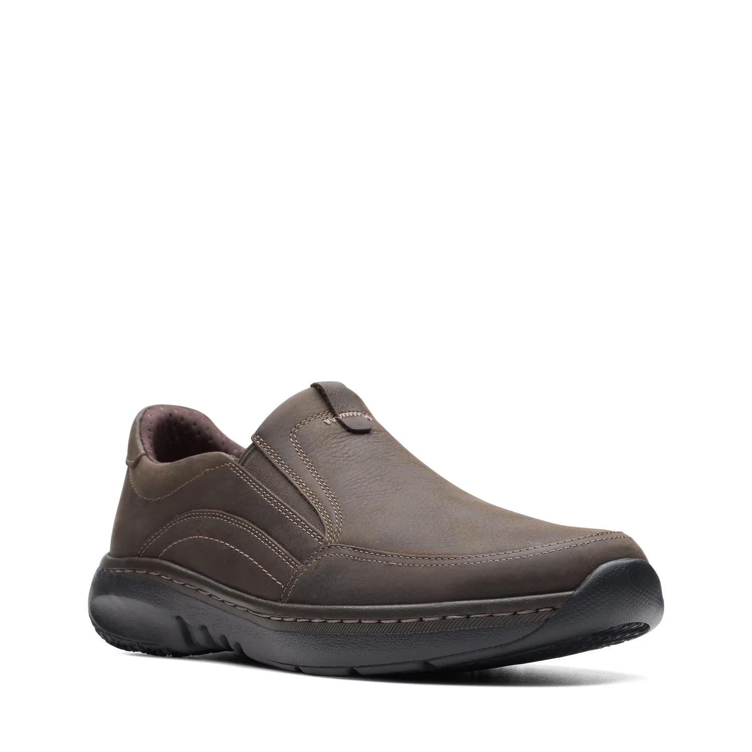 Лоферы Clarks Pro Step из темно-коричневой кожи, коричневый — фото 2