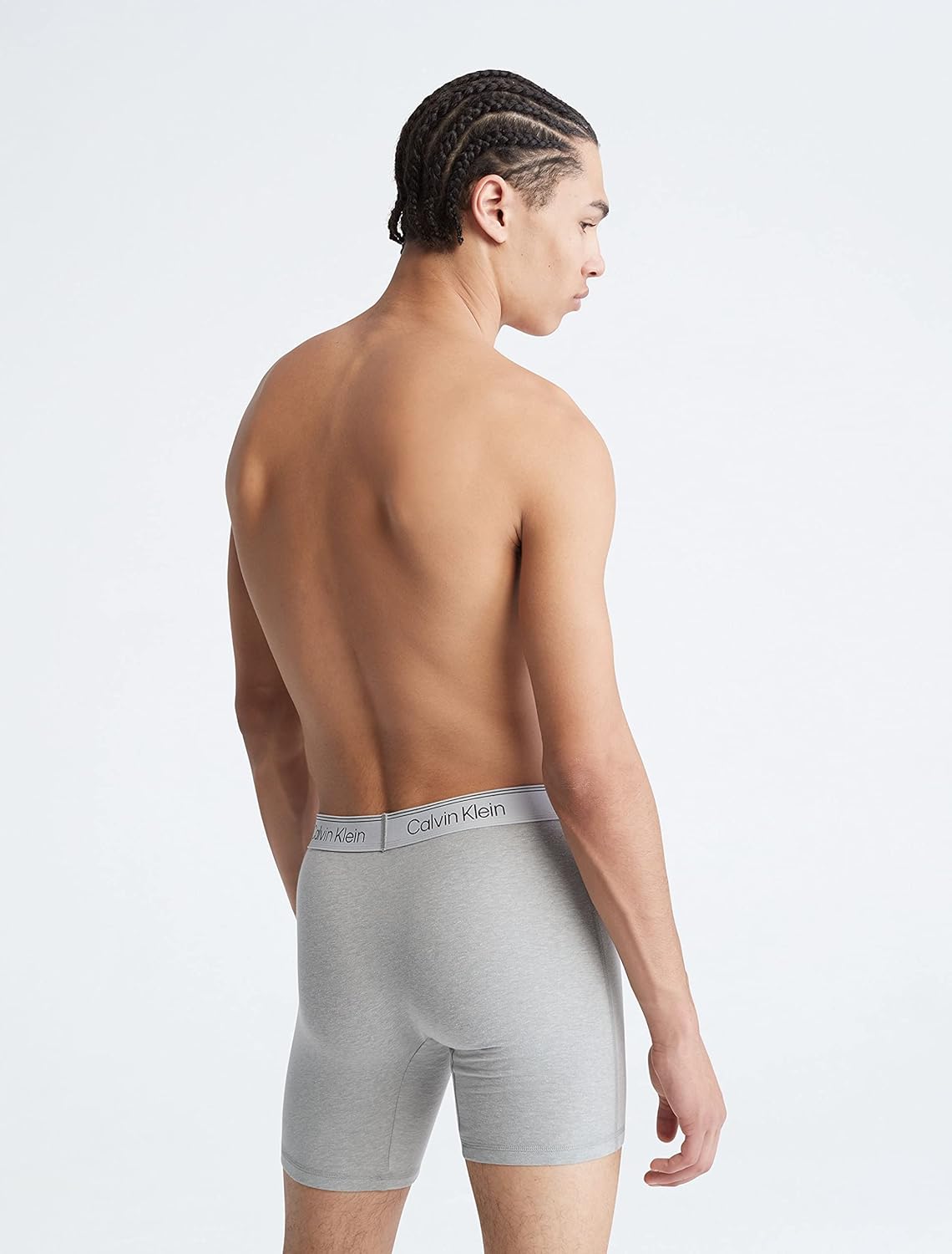 Комплект из двух трусов-боксеров Calvin Klein Men Athletic Active - эксклюзивно на Amazon, Midnight, Athletic Grey Heather — фото 3