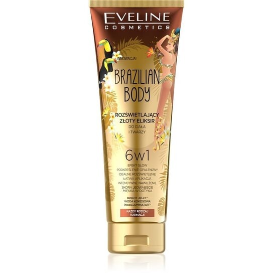 

Осветляющий золотой эликсир для тела и лица 6в1 100 мл Eveline Cosmetics Brazil Body