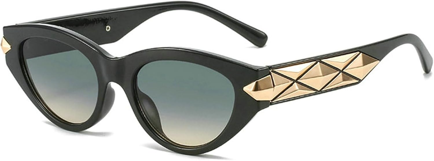 

Хелена Сексуальные солнцезащитные очки в стиле панк «кошачий глаз» в маленькой оправе для женщин и мужчин, роскошные солнцезащитные очки в стиле Y2k, женские очки с градиентным переходом цвета в стиле 2000-х helena, Green