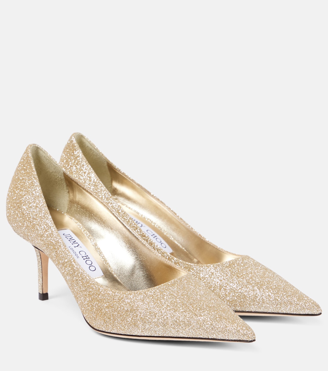 Туфли Love 65 с блестками Jimmy Choo, золотой