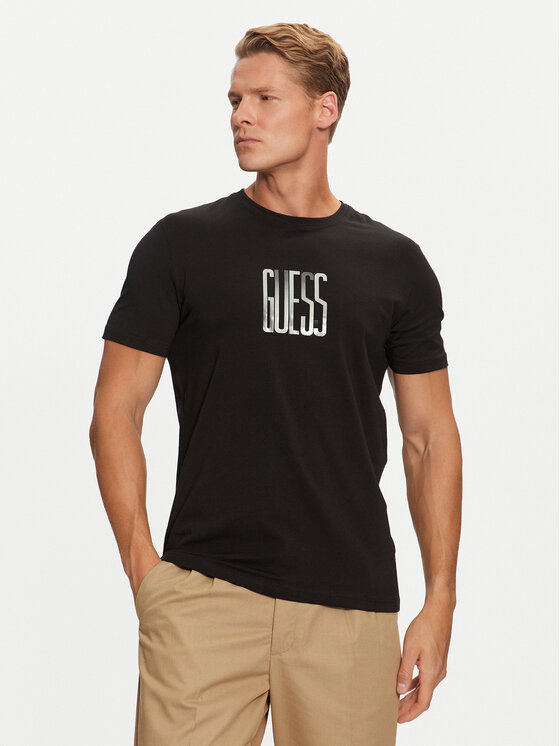

Футболка узкого кроя Guess, черный