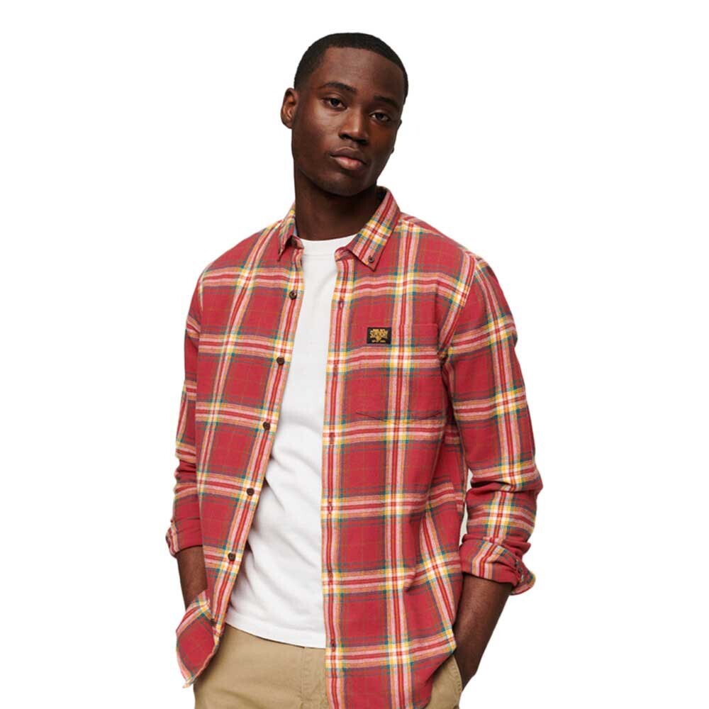 

Рубашка с длинным рукавом Superdry Cotton Lumberjack, красный
