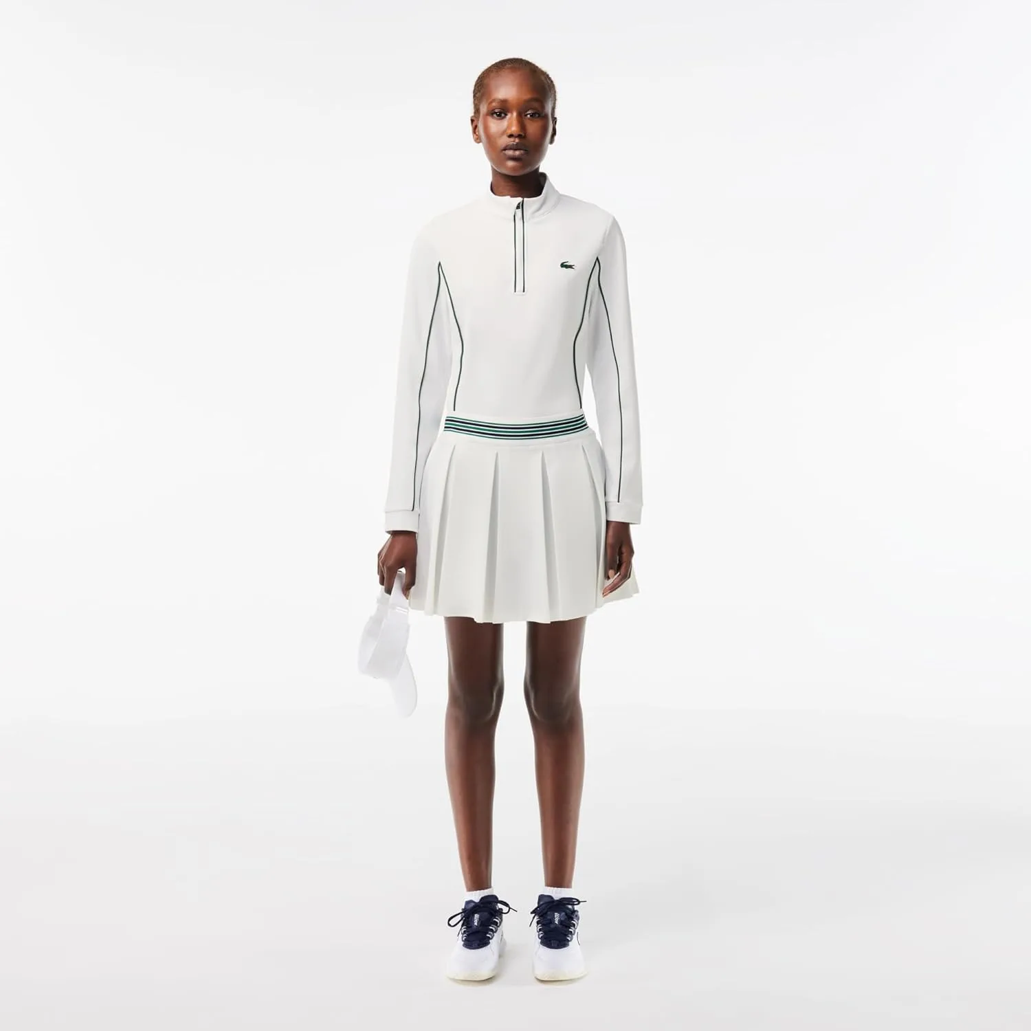 Свитер Lacoste Slim Fit Теннисный, Белый/Зеленый — фото 3