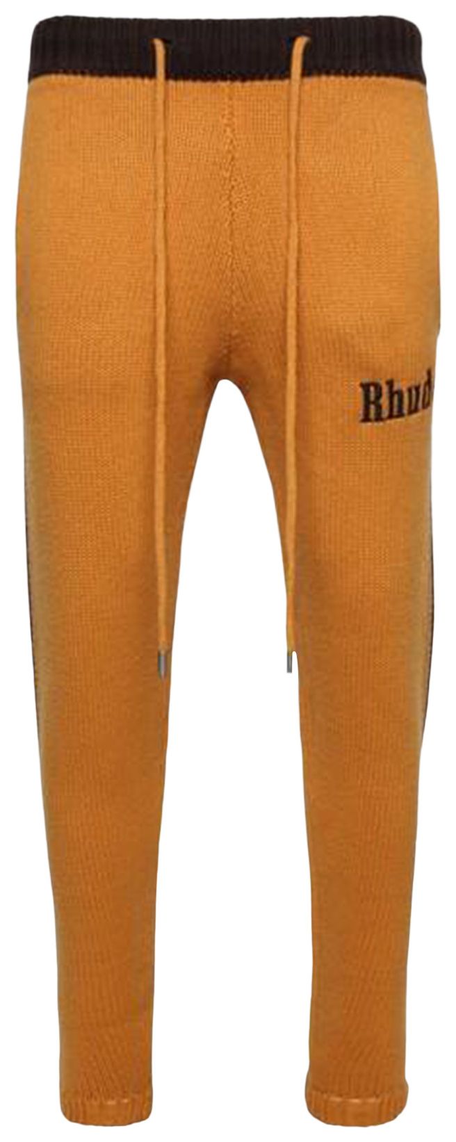 

Вязаные спортивные брюки Rhude, желто-черные