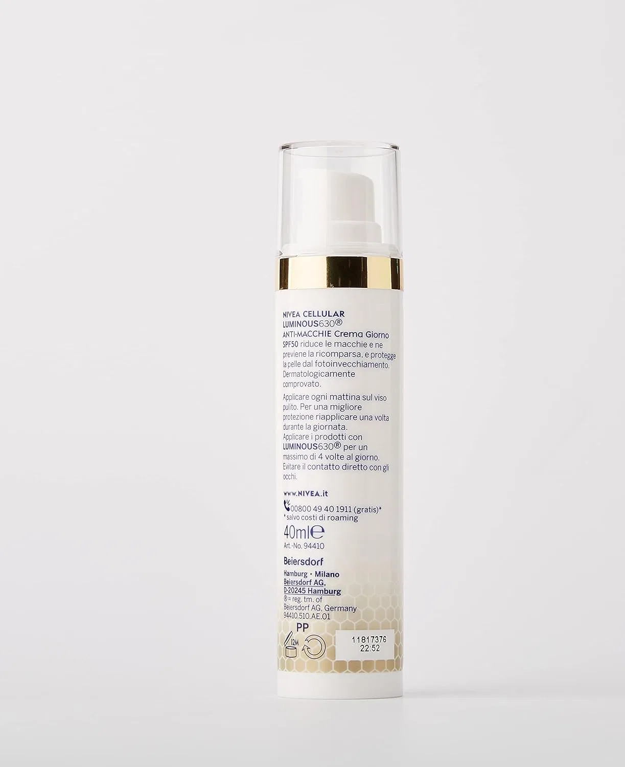 Крем для лица SPF50 NIVEA Дневной от пигментных пятен «Cellular Luminous630 Anti-Stain» от — фото 3