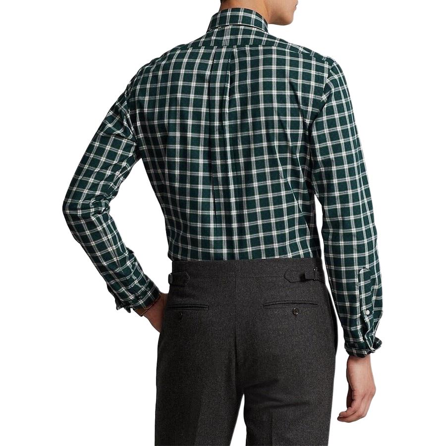 Polo Ralph Lauren Рубашка мужская с зеленым лацканом Moderate — фото 3