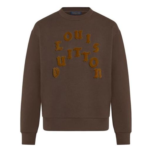

Толстовка men's fw21 logo word pullover brown Louis Vuitton, коричневый