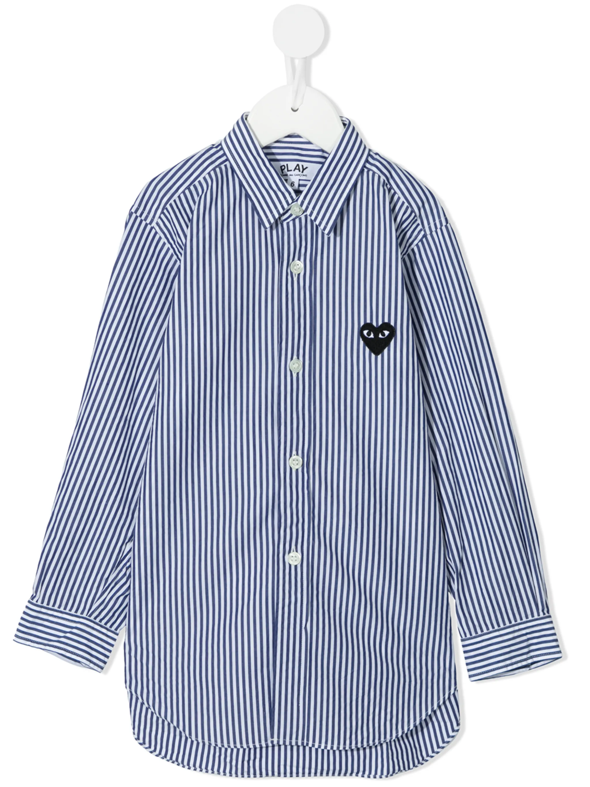 Рубашка в полоску Comme Des Garçons Play Kids, синий
