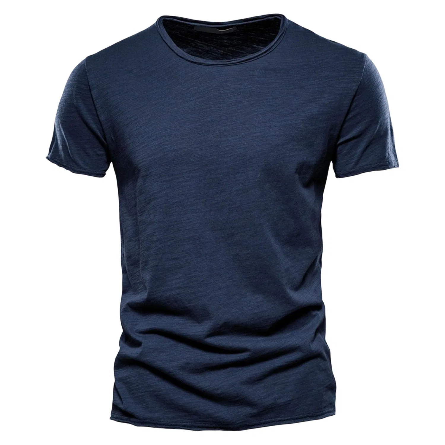 Мужская хлопковая футболка с v-образным вырезом, Navy Blue a
