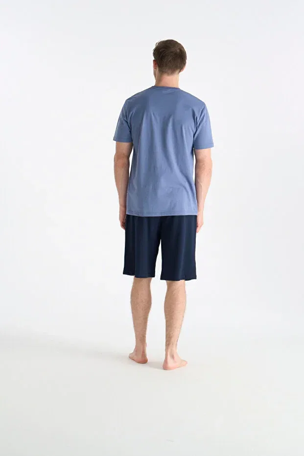 Мужской комплект пижамы с коротким рукавом U.S. Polo Assn., Indigo — фото 3
