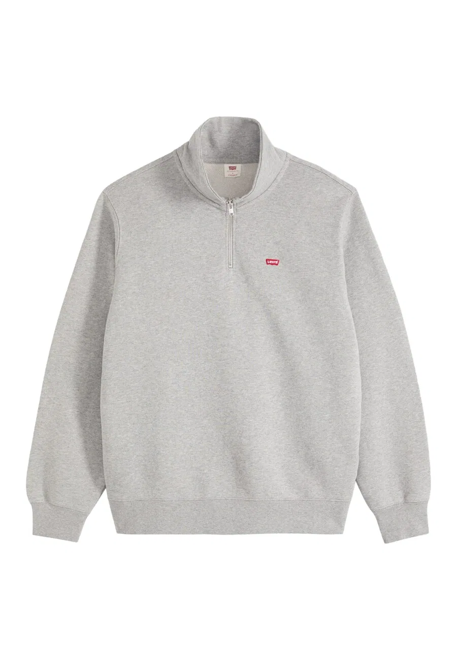 Толстовка LEVI'S 'Original HM 1/4 Zip' светло-серого цвета
