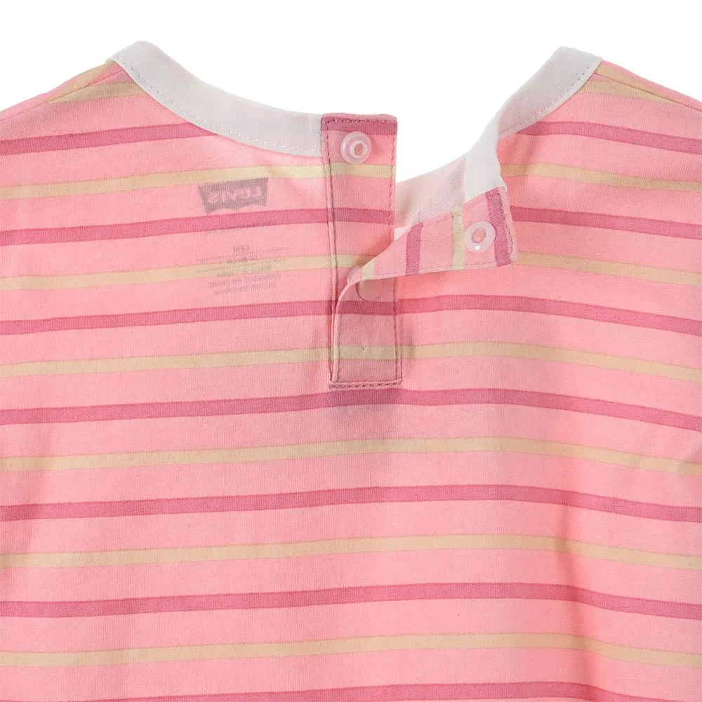 Детский комбинезон с коротким рукавом Levi's Stripe, Розовый — фото 4