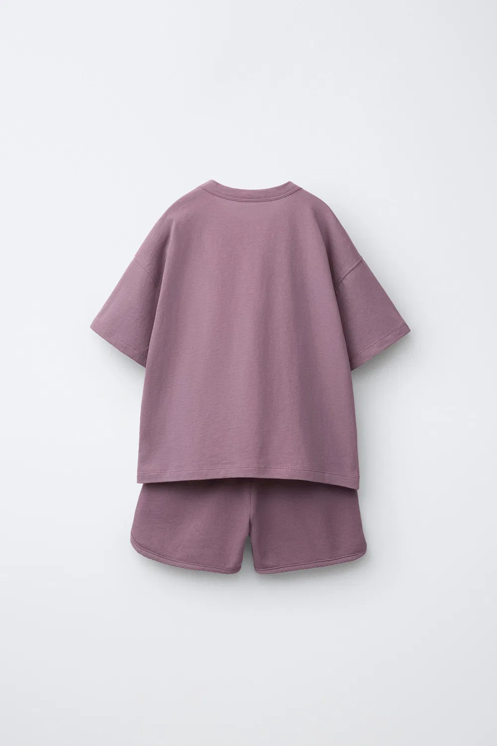 Комплект из футболки и шорт-бермуд ZARA, Burgundy — фото 2