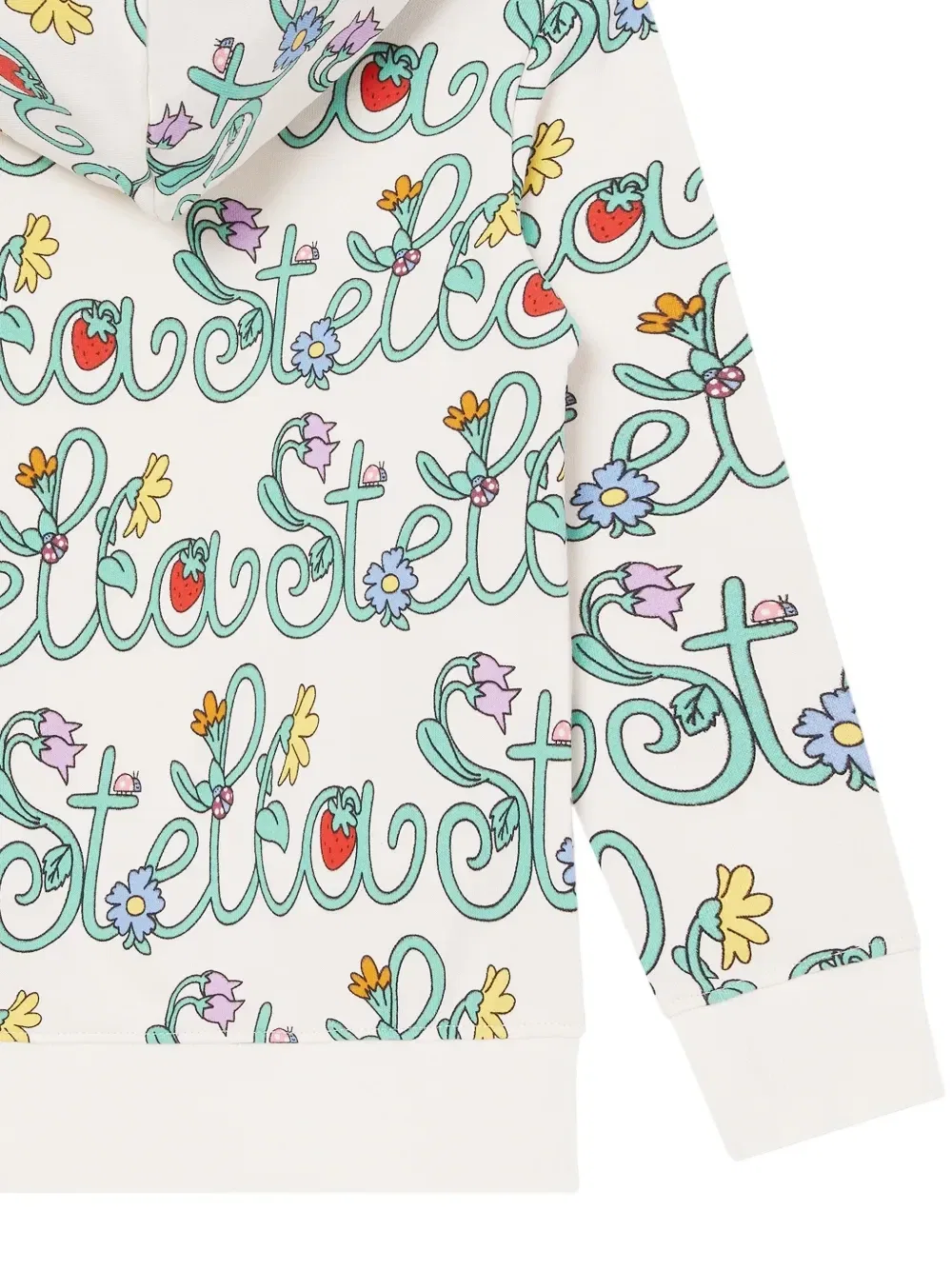 Худи Stella Vine на молнии с логотипом Stella McCartney Kids, белый — фото 4