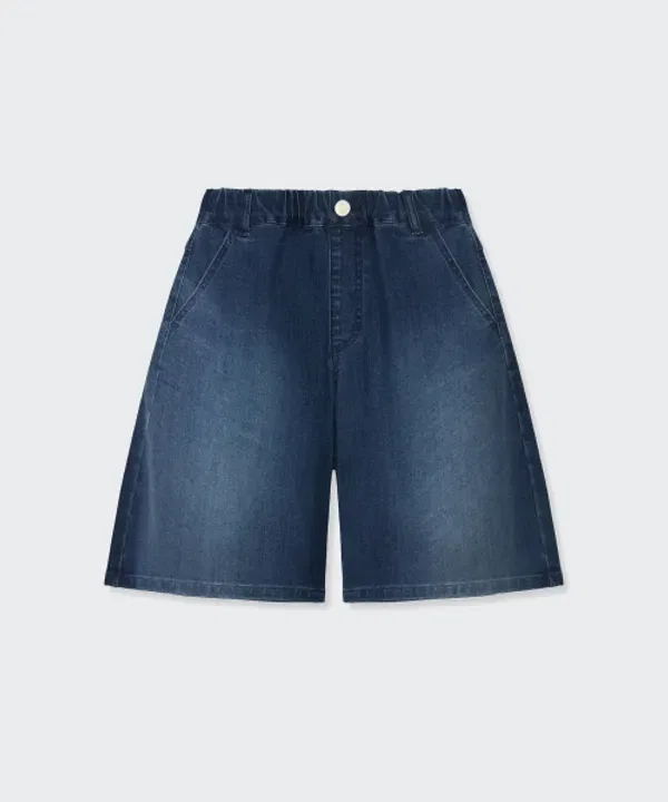 Джинсовые шорты Big Brush Bermuda, Musinsa Standard Kids, глубокий индиго — фото 2