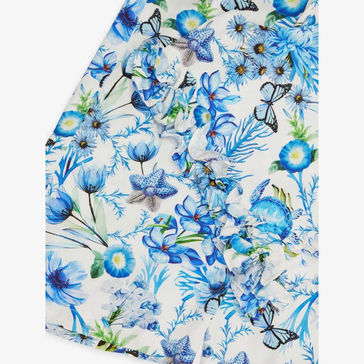 Комплект из топа и брюк с ботаническим принтом и оборками от Lapin House x Mary Katrantzou (4-12 лет), синий — фото 2