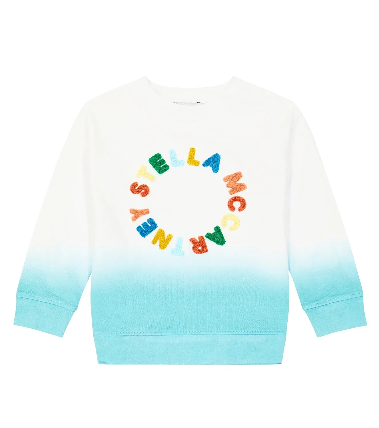 Худи хлопковое с логотипом Stella Mccartney Kids, бирюзовый