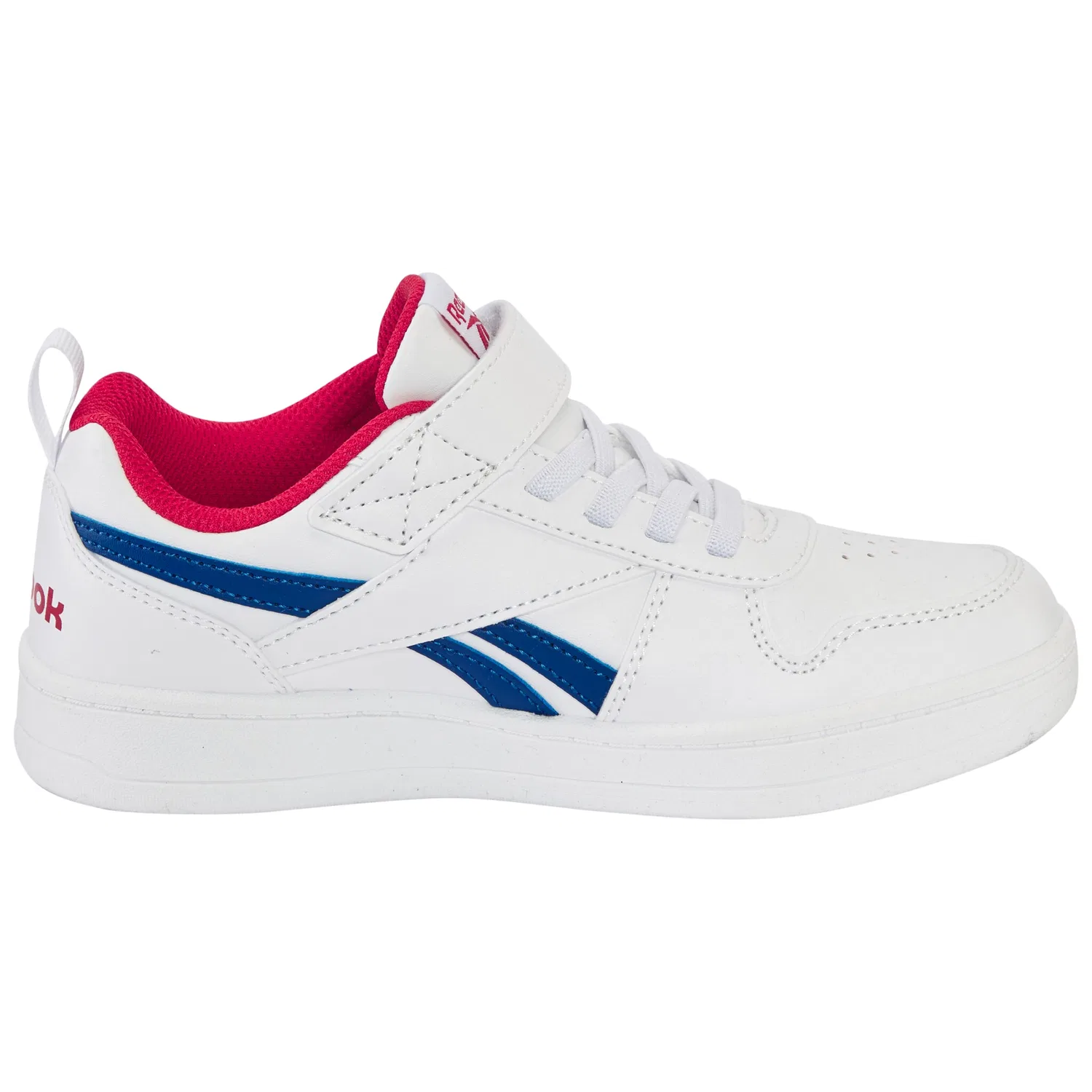 Детские кроссовки на шнуровке Reebok Classic, WHITE/VECTORRED/VECTORBLUE — фото 3