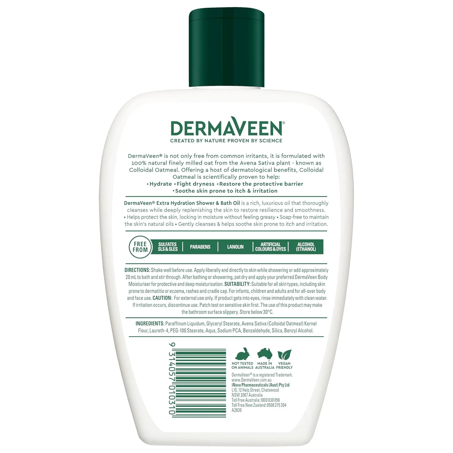 Масло для душа и ванны DermaVeen Extra Gentle, 1 л — фото 2