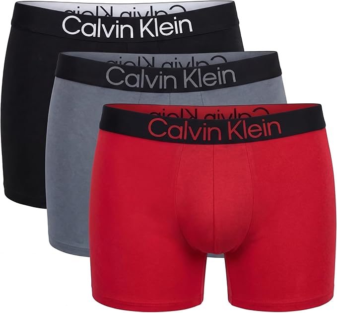 Набор мужских боксеров Calvin Klein Microfiber, 3 предмета, черный/красный/серый