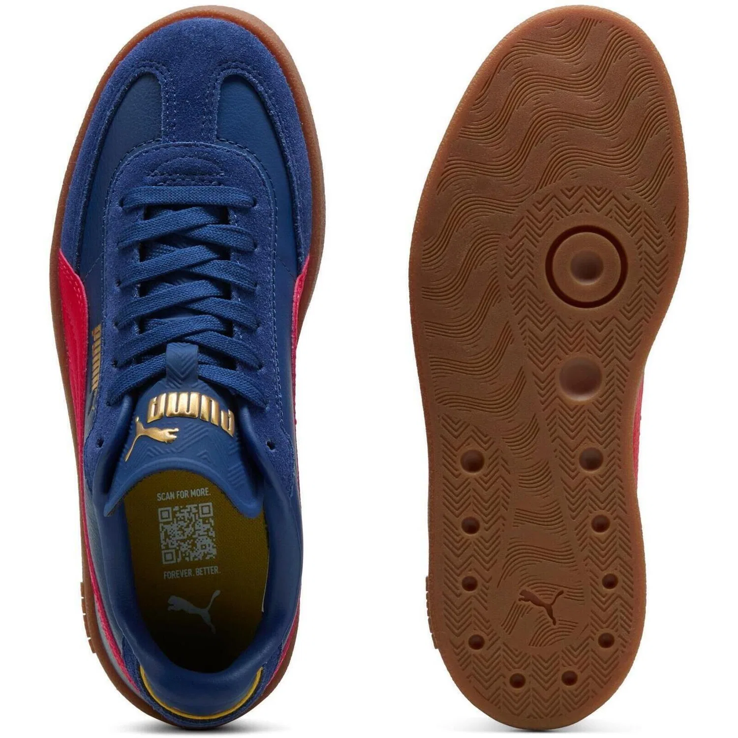 Детские кроссовки с кожаным верхом Puma Club Ii Era Jr, Blau — фото 2