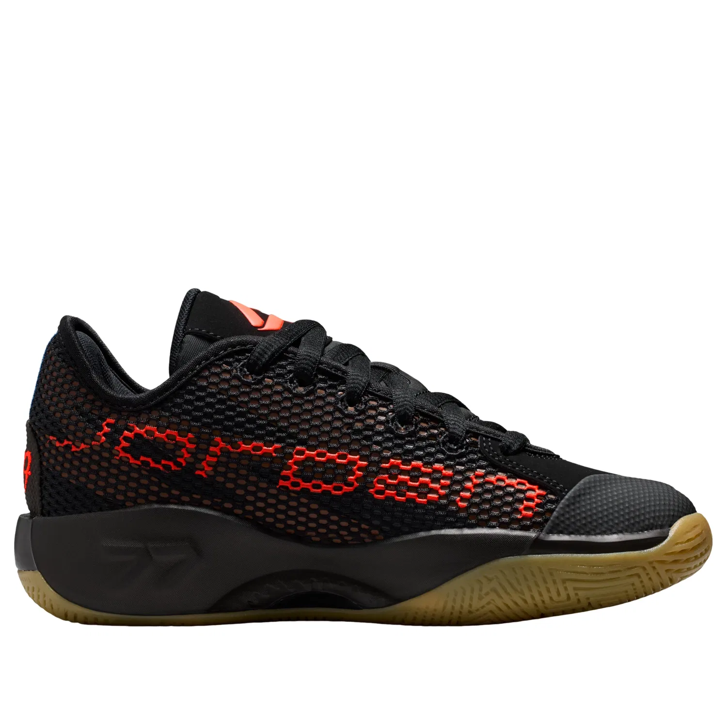 Детские кроссовки с сетчатым верхом Air Jordan Luka 77 'Black Gum' Jordan, Black/Fauna Brown/Gum Light Brown/Infrared 23 — фото 2