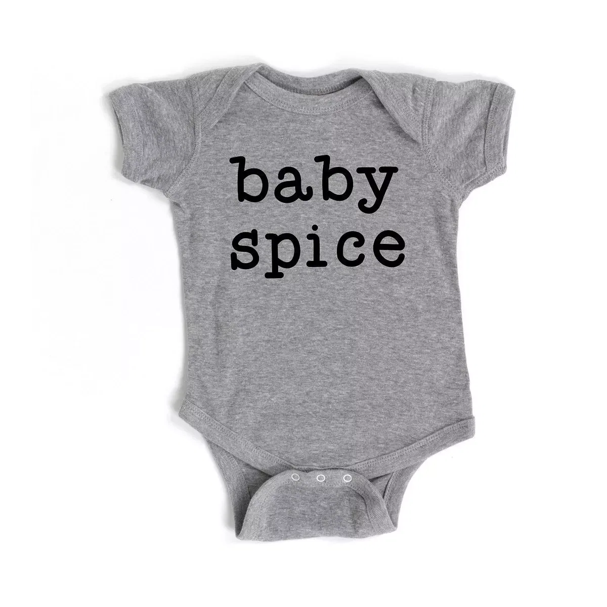 Детский боди с коротким рукавом Baby Spice Typewriter The Juniper Shop, Heather Grey