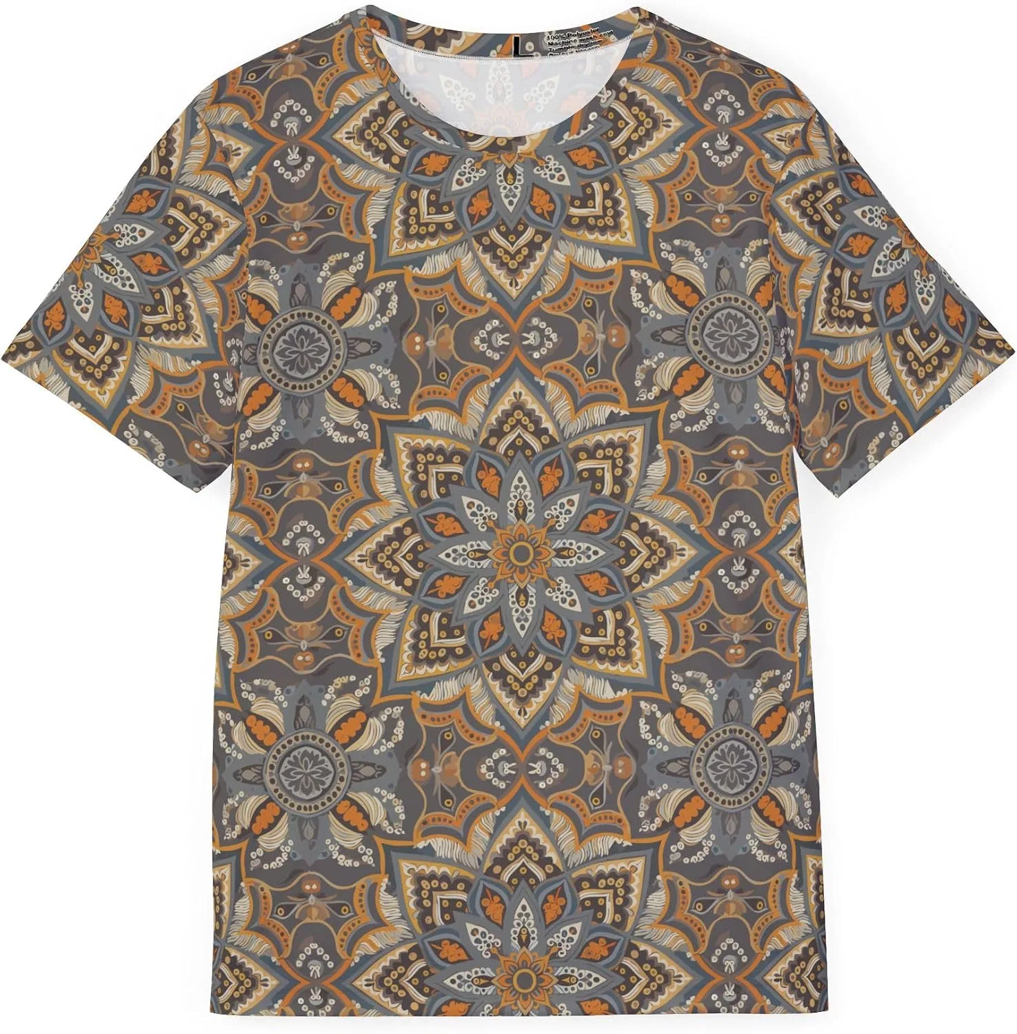 Унисекс футболка с орнаментом Franche India, Multicolor
