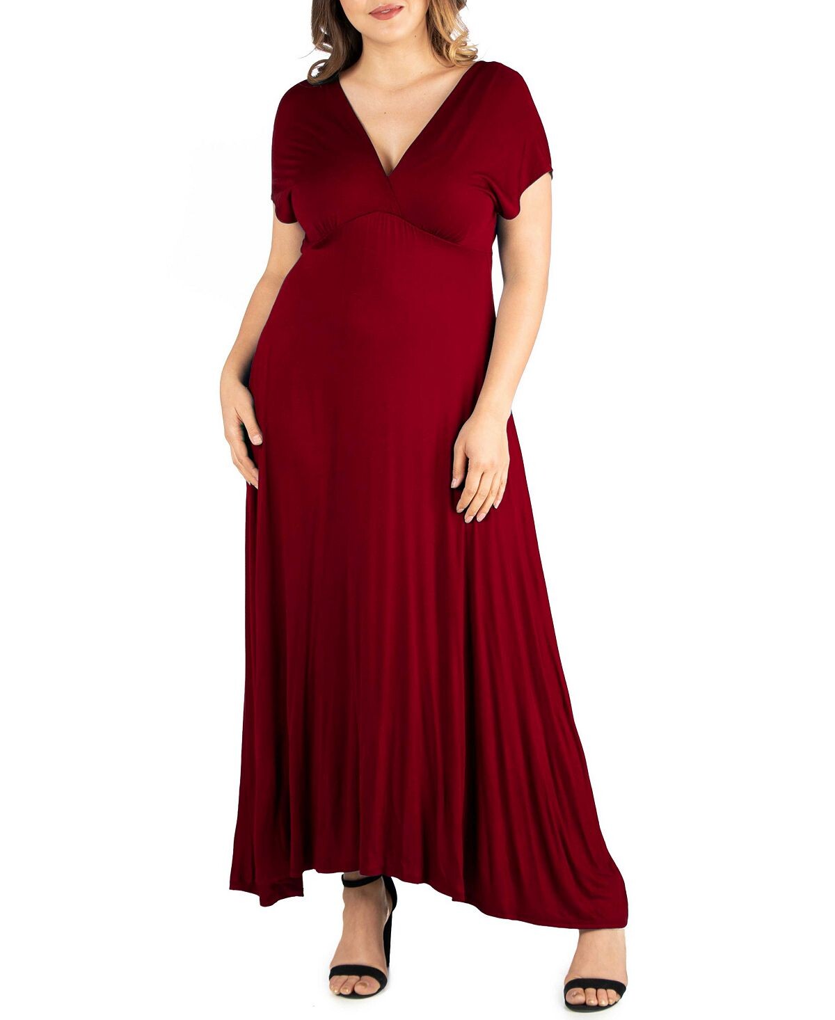 

Женское макси-платье больших размеров с завышенной талией 24seven Comfort Apparel