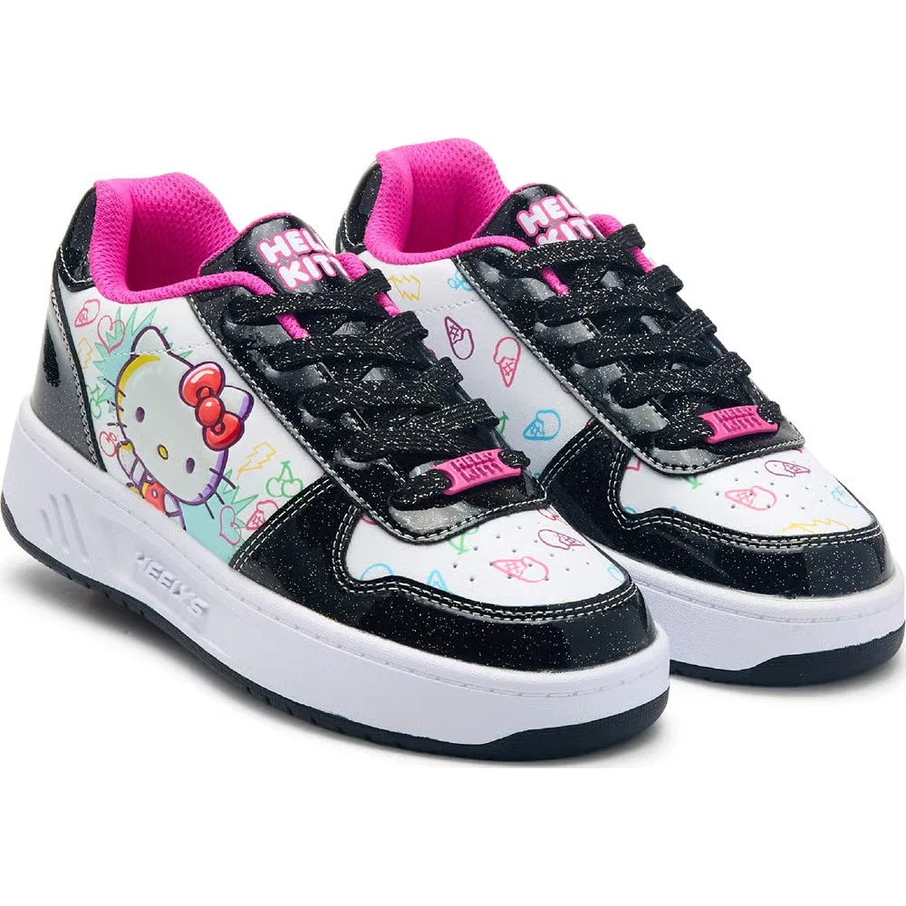 Детские скейт-кроссовки Hello Kitty Kama Heelys, Black/White Hello Kitty
