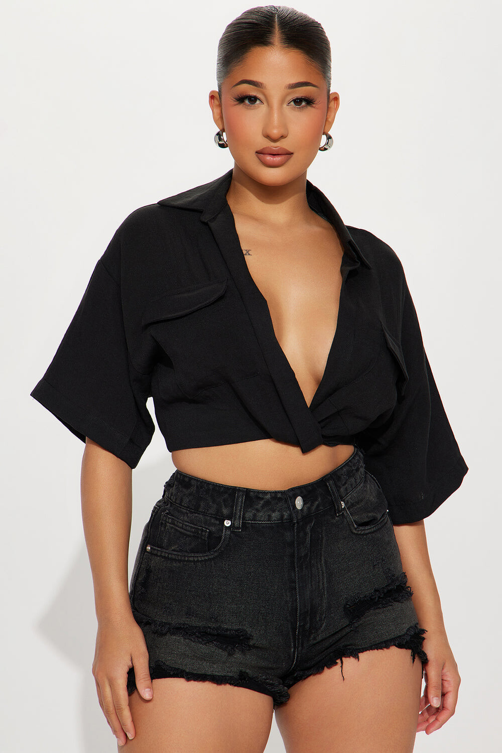 

Топ Fashion Nova JOFZESHHM012, черный