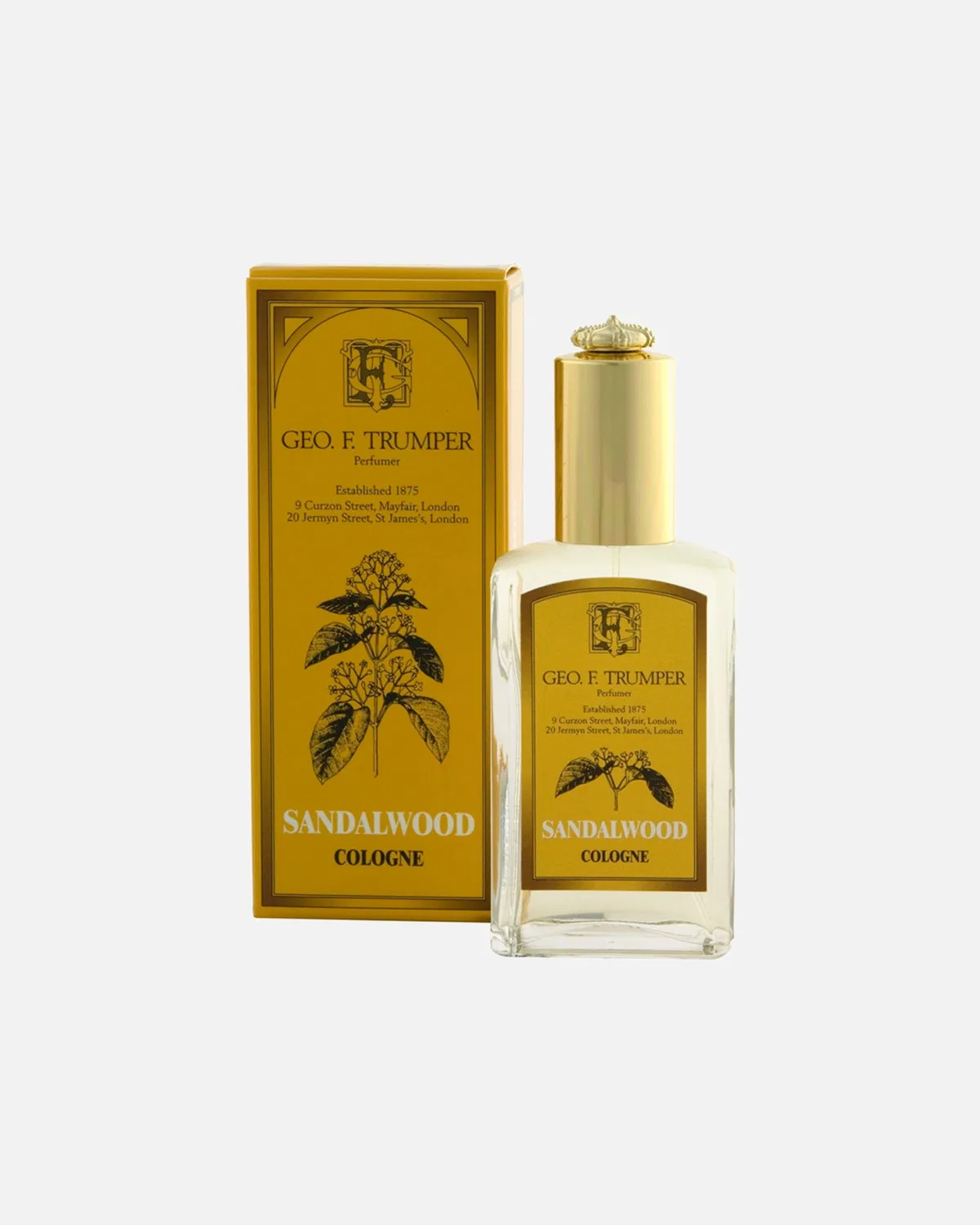 Одеколон с сандаловым деревом, стеклянный флакон с распылителем Geo. F. Trumper, Sandalwood Cologne Glasflakon Mit Zerstäuber