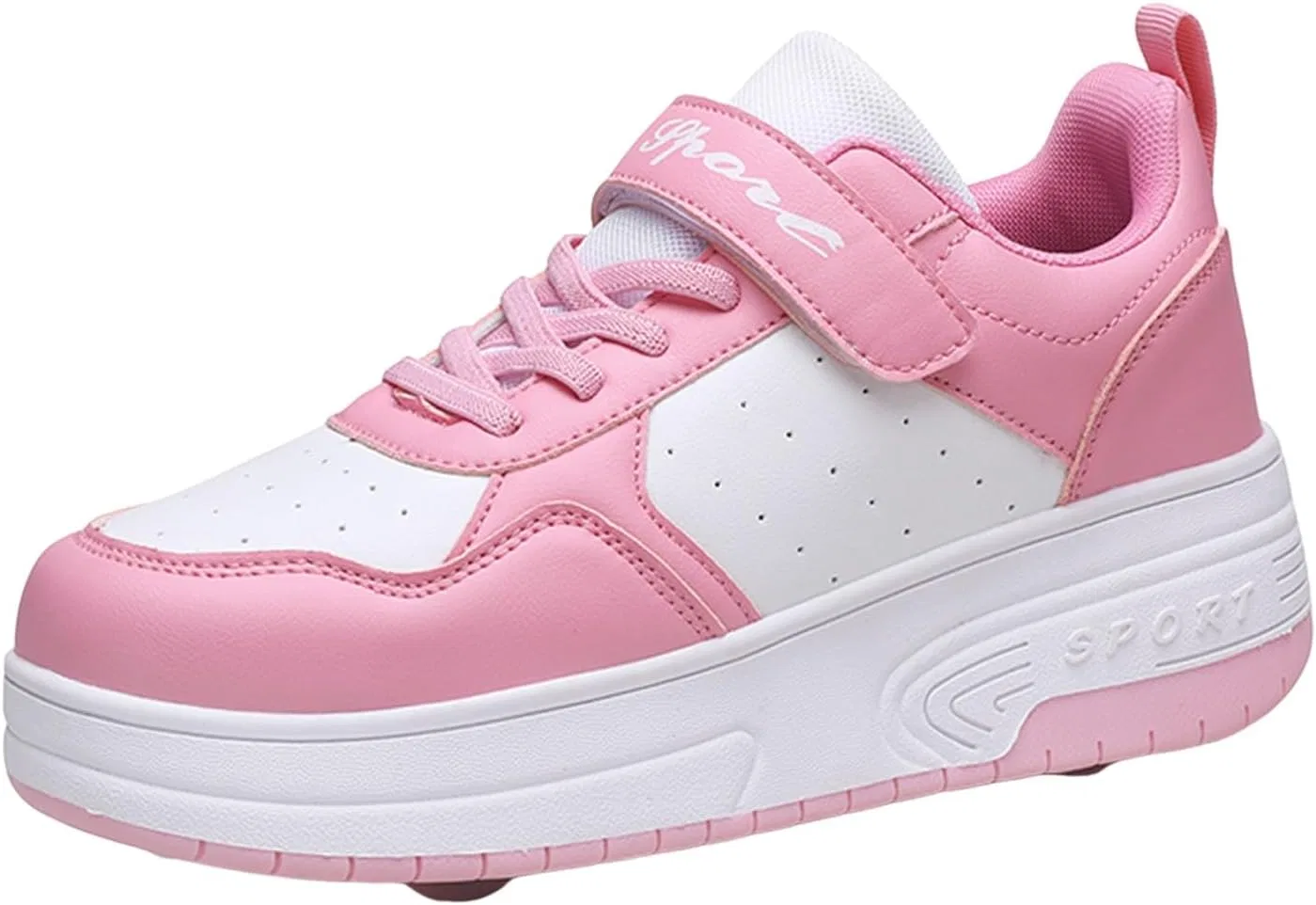 Детские кроссовки с колесиками для девочек IWIHMIV, Pink